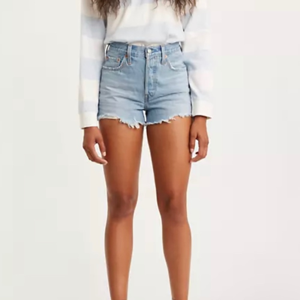 Levi’s 501 Button Fly Distressed  Cutoff Shorts 31